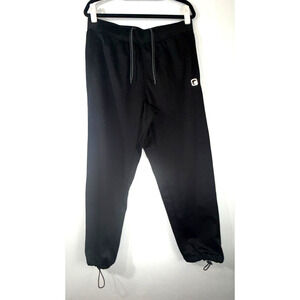 AND1 Mens XL Black Fleece Lined Athletic Pants Basketball Training Joggers